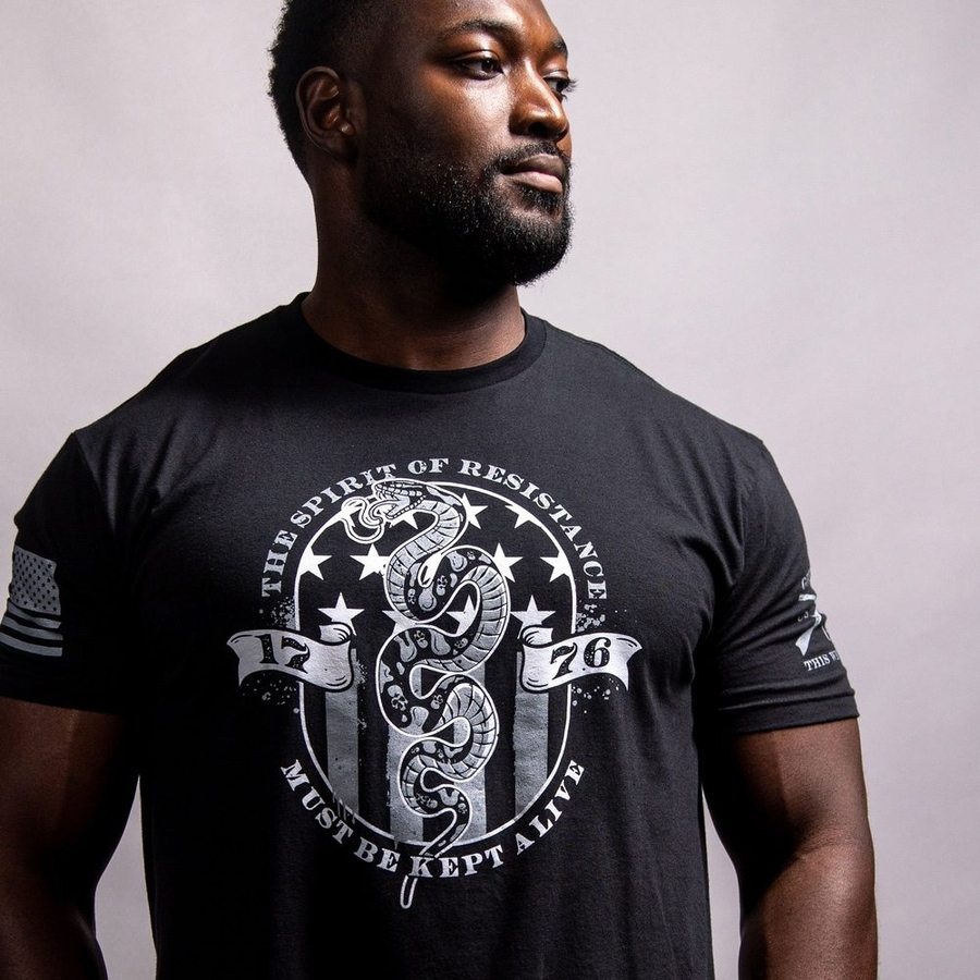 Spirit of Resistance Graphic T-Shirt - Black Cotton Tee for Men & Women | Protest, Activism & Casual Wear