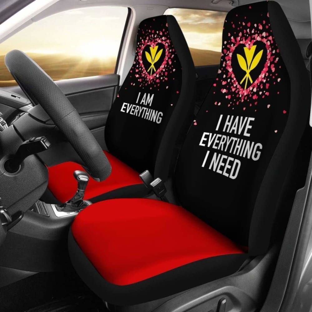 Kanaka Maoli Hawaiian Car Seat Covers for Couples - Valentine's Day Gift - Everything I Need (105905) - Perfect for Road Trips & Romantic Getaways