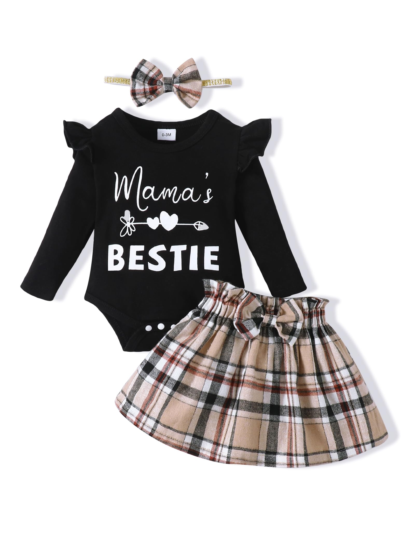 Adorable Newborn Baby Girl Outfit - SUNNY PIGGY Ruffled Romper & Skirt Set for Toddlers (0-24 Months) | Perfect for Photoshoots, Birthday Parties & Special Occasions