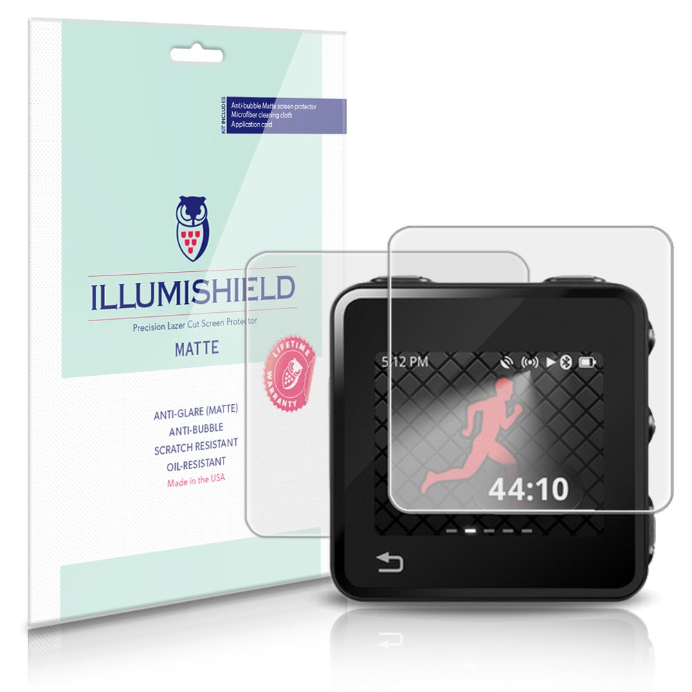 iLLumiShield Matte Screen Protector for Motorola MOTOACTV (3-Pack) - Anti-Glare, Anti-Bubble, Anti-Fingerprint PET Film - Perfect for Outdoor Sports & Fitness Tracking