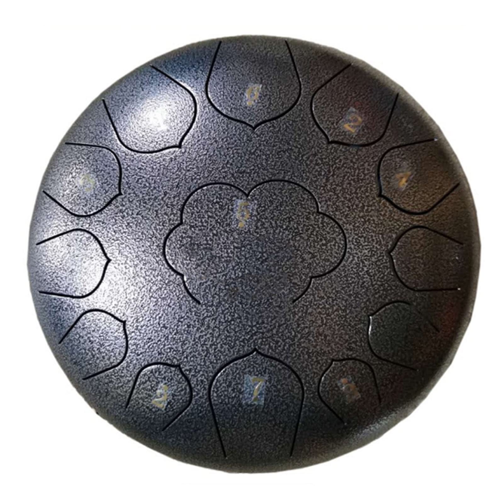 QMMD 13-Note Lotus Steel Tongue Drum - 12 Inch Handpan Percussion Instrument in Standard C Key with Mallets, Carry Bag & Music Book | Perfect for Yoga, Meditation, Music Therapy, Sound Healing and Relaxation