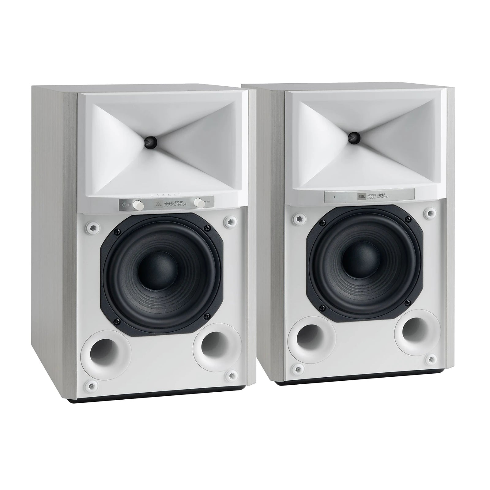 JBL 4305P Powered Studio Monitor Bookshelf Speakers - Premium Pair for Professional Audio Recording, Home Theater & Music Production - Perfect for Studios, DJs & Audiophiles