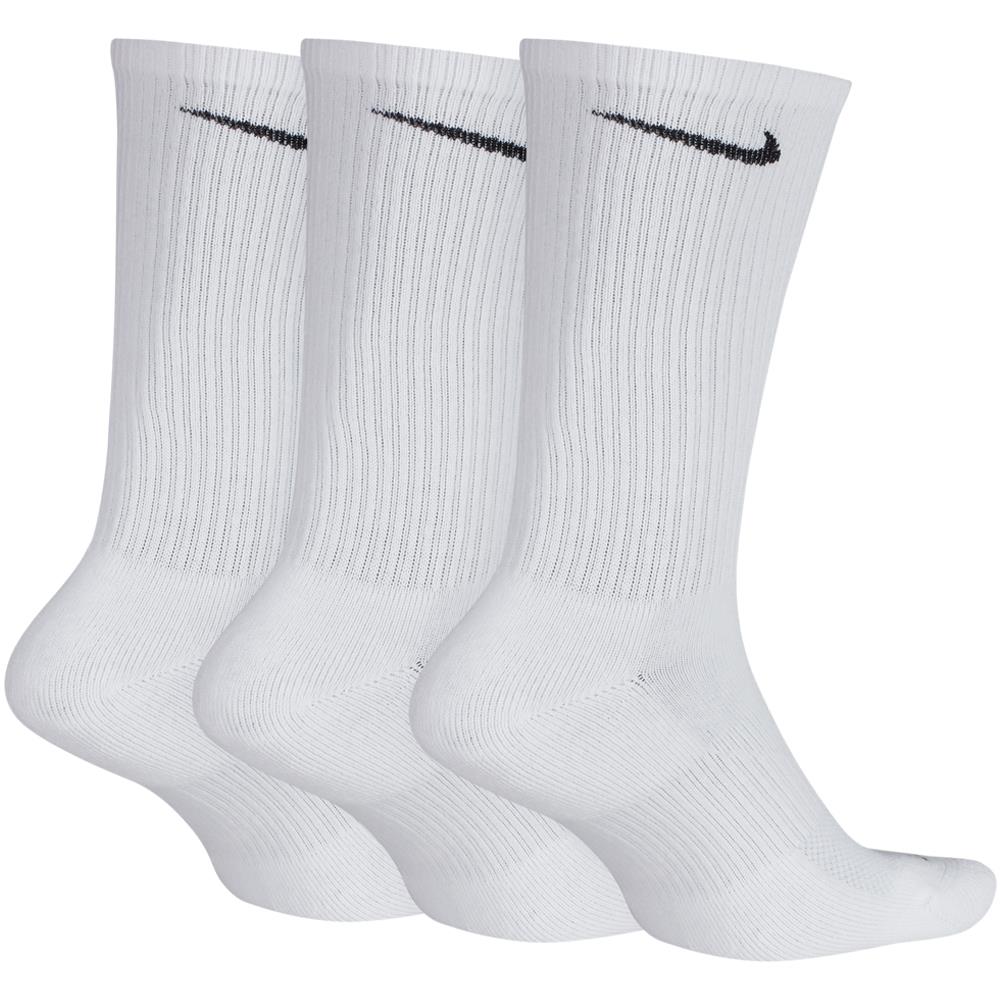 Nike Everyday Plus Cushion Crew Socks - White/Black - Comfortable Athletic Socks for Running, Gym & Everyday Wear