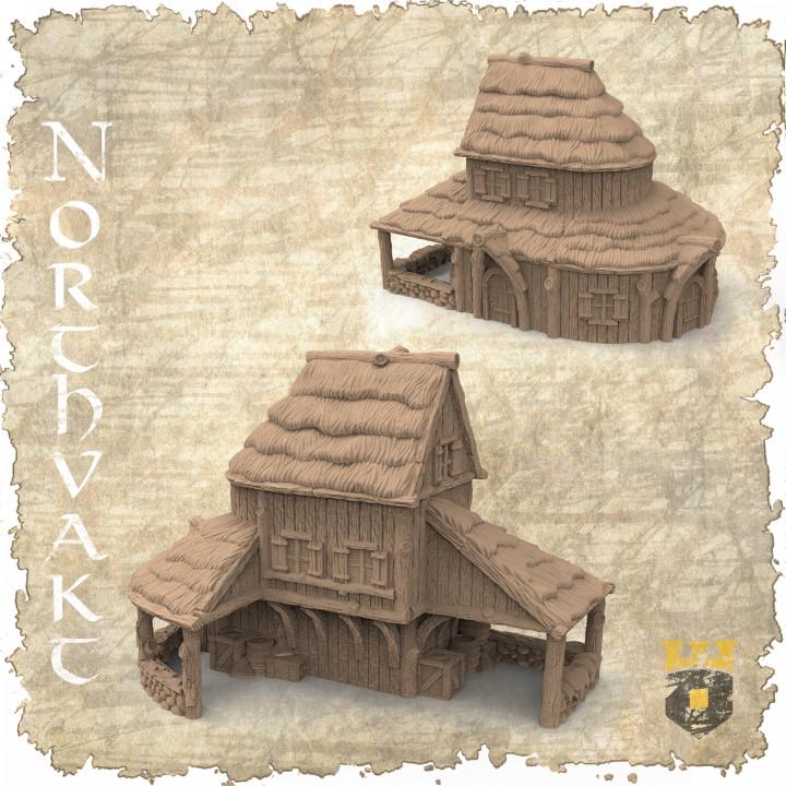 Viking Market Building Kit - Medieval Era Marketplace Model for Tabletop RPGs, Dioramas & Wargaming | Perfect for Viking Village Scenes, Historical Displays & Fantasy Gaming