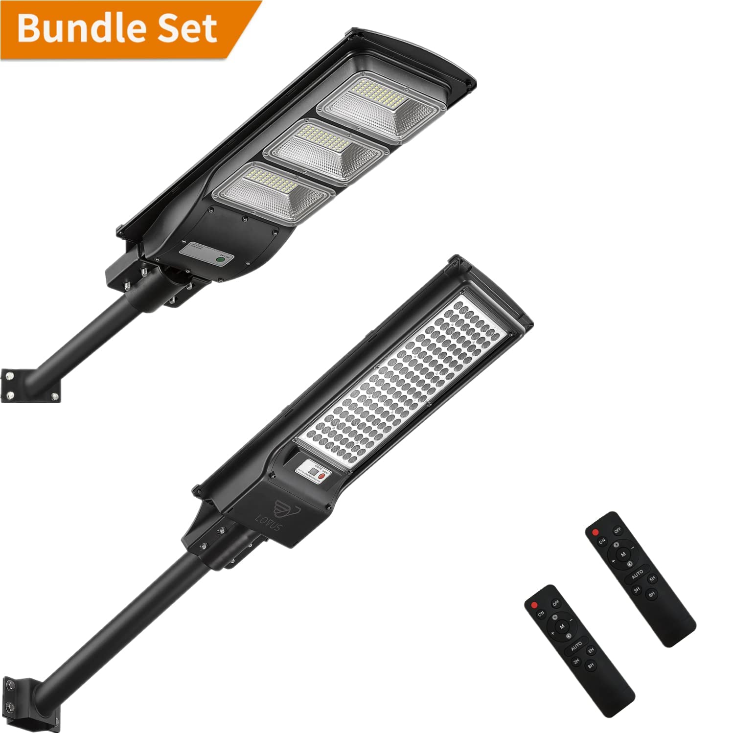 Lovus 6000K LED Solar Street Light with Radar Sensor - Dusk to Dawn Outdoor Solar Powered Lighting for Parking Lots, Yards, Garages, Gardens & Pathways | Energy-Efficient, Weatherproof Security Lighting for Home & Commercial Use