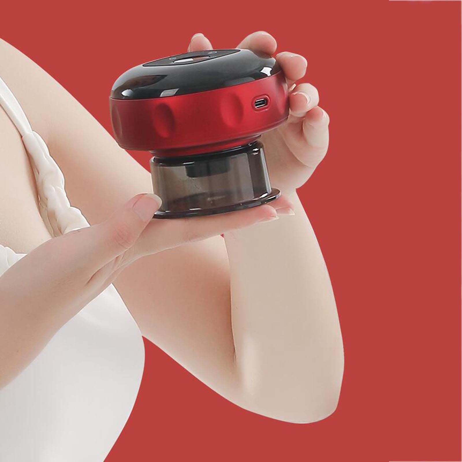 Smart Electric Cupping Massage Device - 6 Adjustable Modes, USB-Powered Vacuum Suction Therapy with Heat Function for Pain Relief & Relaxation - Perfect for Home Spa, Muscle Recovery & Wellness Routine