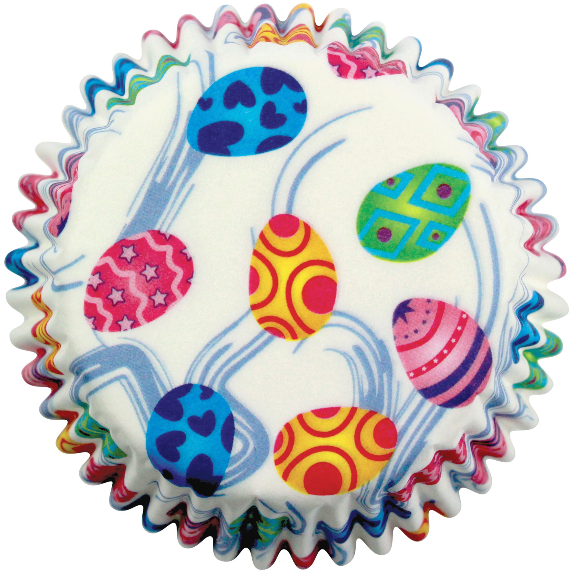PME Decorative Eggs Paper Cupcake Liners - 50 Count Standard Size Baking Cups for Easter, Spring Parties & Holiday Desserts - Perfect for Cupcakes, Muffins & Candy Displays
