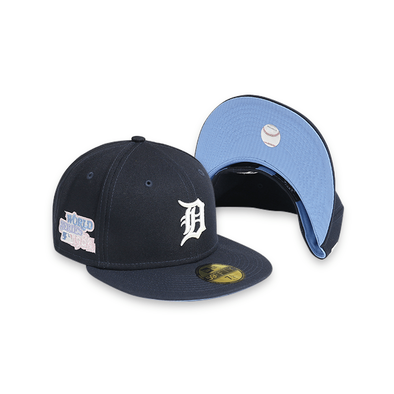 Detroit Tigers 1984 World Series Championship 59FIFTY Fitted Hat for Men - Official MLB Black Snapback Cap with POP SWEAT Technology - Perfect for Baseball Games, Sports Events & Streetwear Fashion