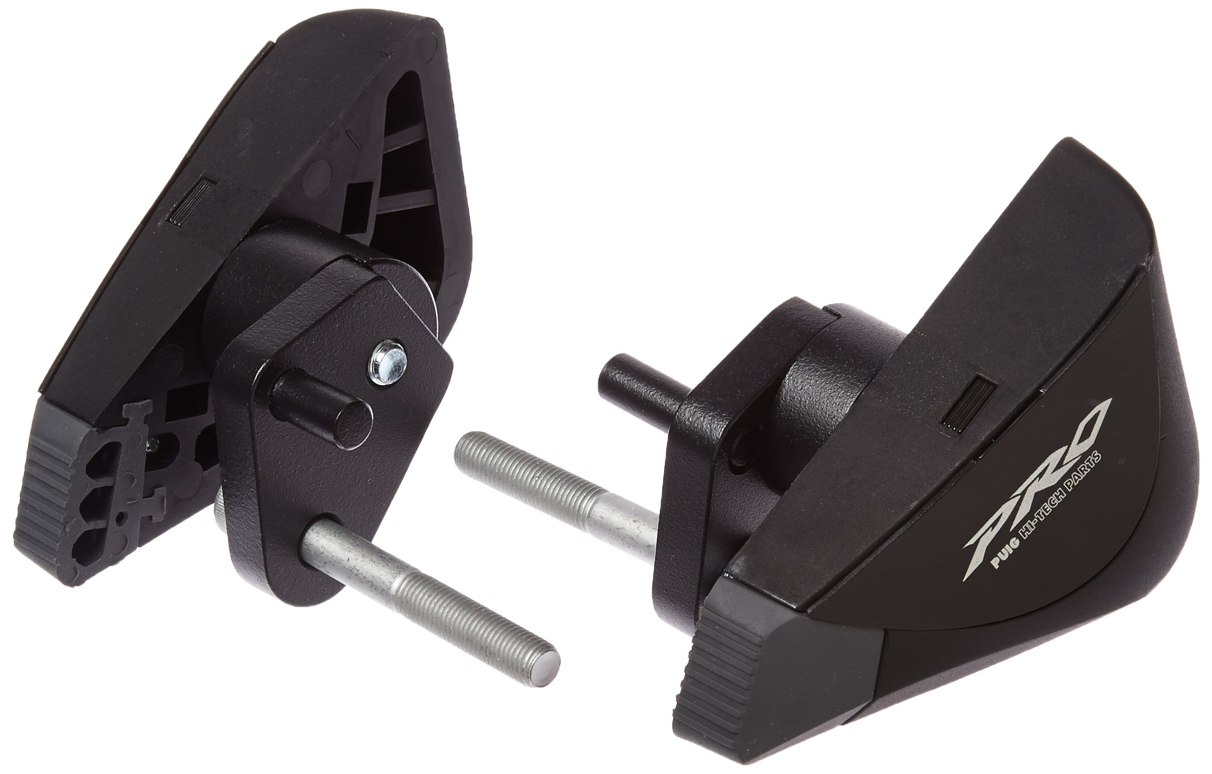Puig 5690N Black Pro Frame Slider - Motorcycle Crash Protection for Sport Bikes (Fits Yamaha R6/R1, Kawasaki Ninja, Suzuki GSXR) - Durable Engine Guard for Track & Street Riding