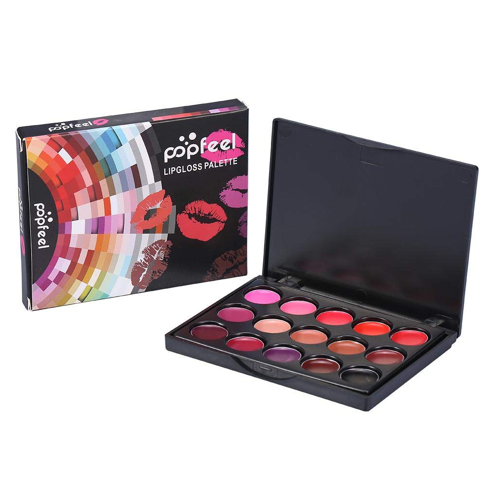 15 Colors Professional Lip Gloss Lipstick Set - Long Lasting Hydrating Lip Gloss Palette for Women, Matte & Shiny Finish - Perfect for Daily Makeup, Parties & Special Occasions