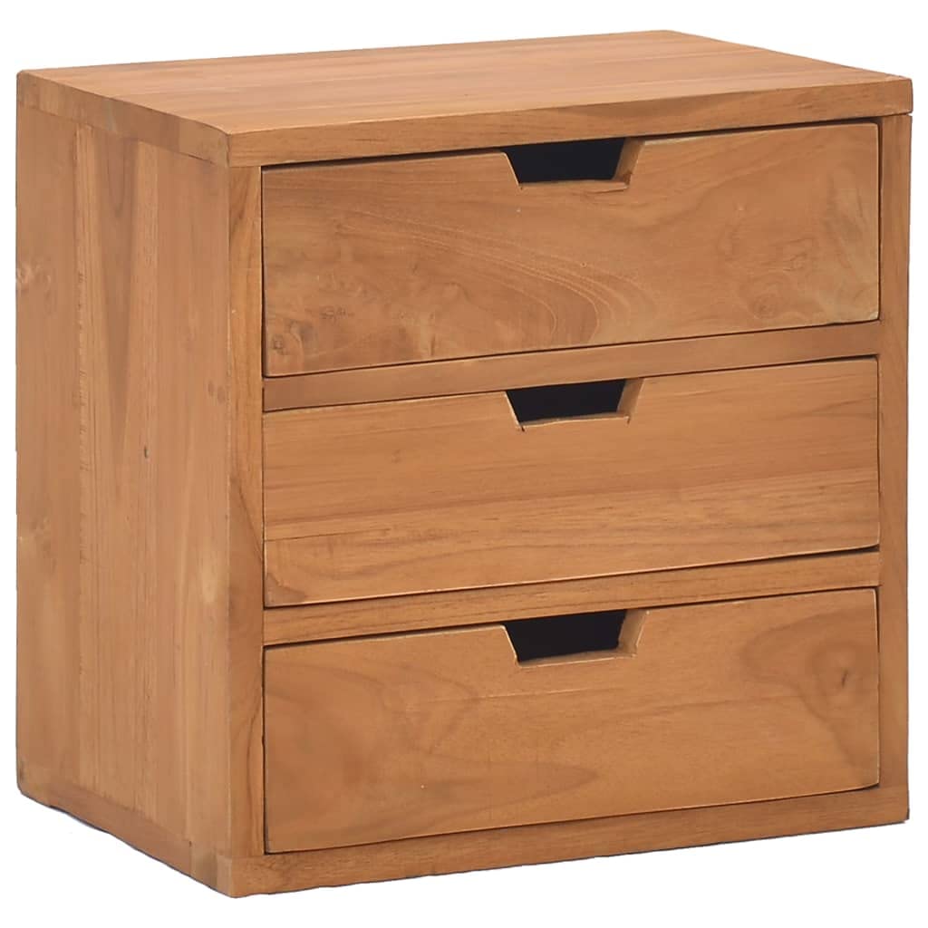 Solid Teak Wood Small Dresser & Bedside Table - 15.7