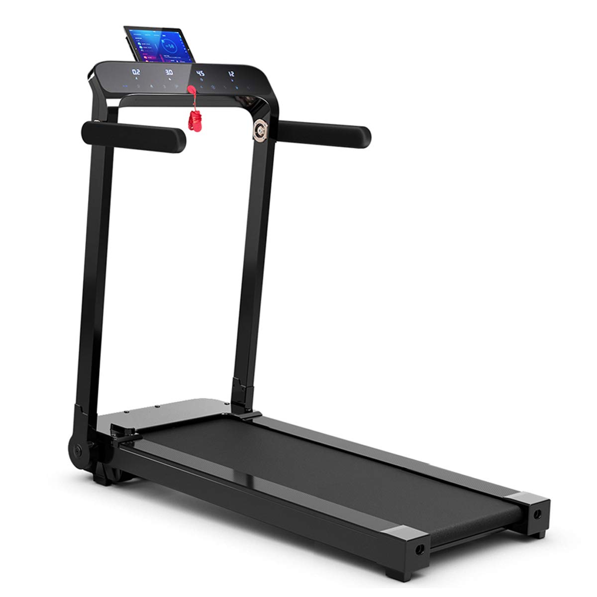GYMAX Folding Treadmill for Home - Smart Digital Running & Walking Machine with LED Touch Display, Easy Installation, Compact Space Saving Design - Perfect for Small Apartments, Home Gyms & Indoor Cardio Workouts