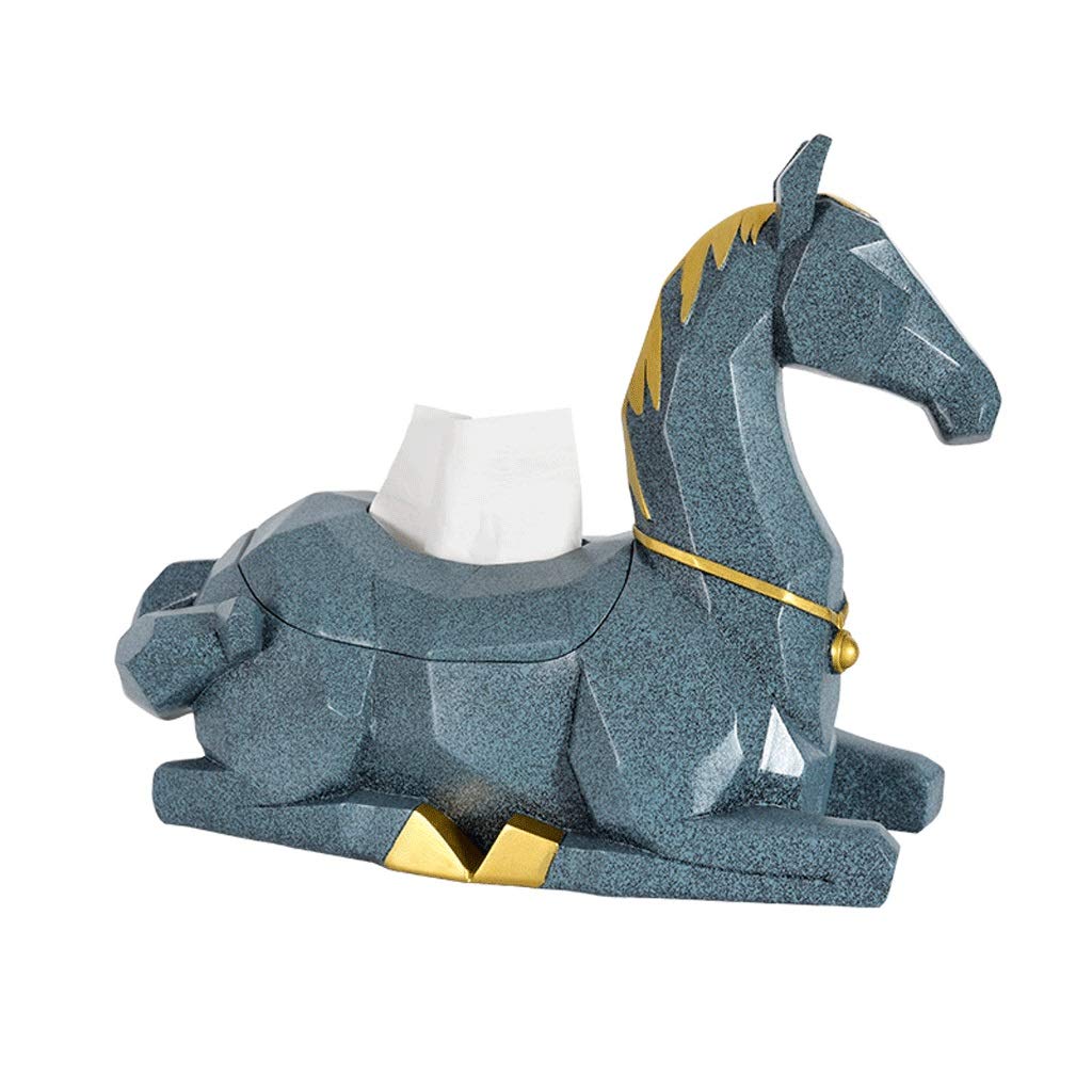 Creative Horse Resin Tissue Box Holder - 11.8