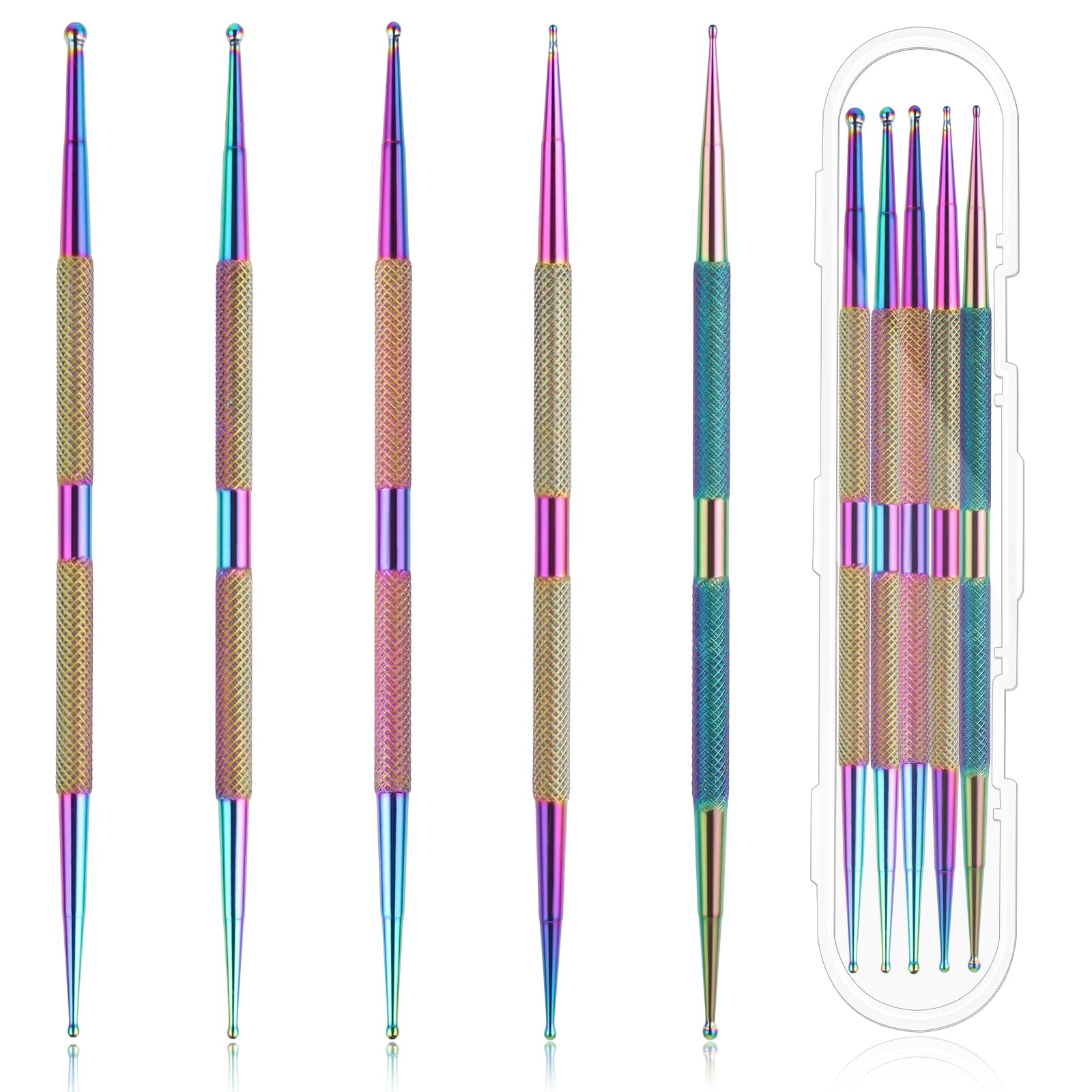 5pcs Nail Dotting Tools - Professional Nail Art Brushes for Beginners | DIY Nail Design at Home