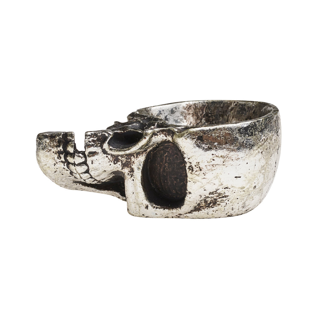Half Skull Trinket Dish - Unique Gothic Jewelry Tray for Rings, Keys & Small Items | Perfect for Home Decor, Altar Display & Gift Giving