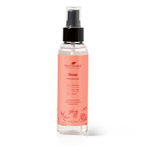Plant Therapy Rose Hydrosol 4 oz - 100% Pure Floral Water Byproduct of Essential Oil Distillation | Facial Toner, Aromatherapy, Skin Hydration & Natural Perfume