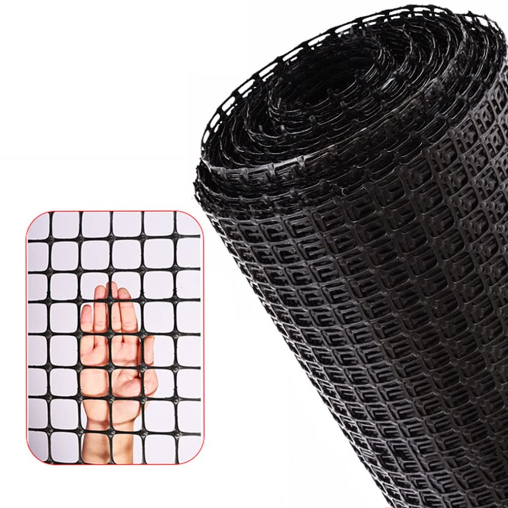 Reusable Black Plastic Safety Garden Netting 1.5x7m - Temporary Fence for Poultry, Rabbits, Chickens & Dogs - Outdoor Snow Barrier & Pool/Lawn Protection - Durable Multipurpose Mesh for Gardening, Pet Safety & Seasonal Protection