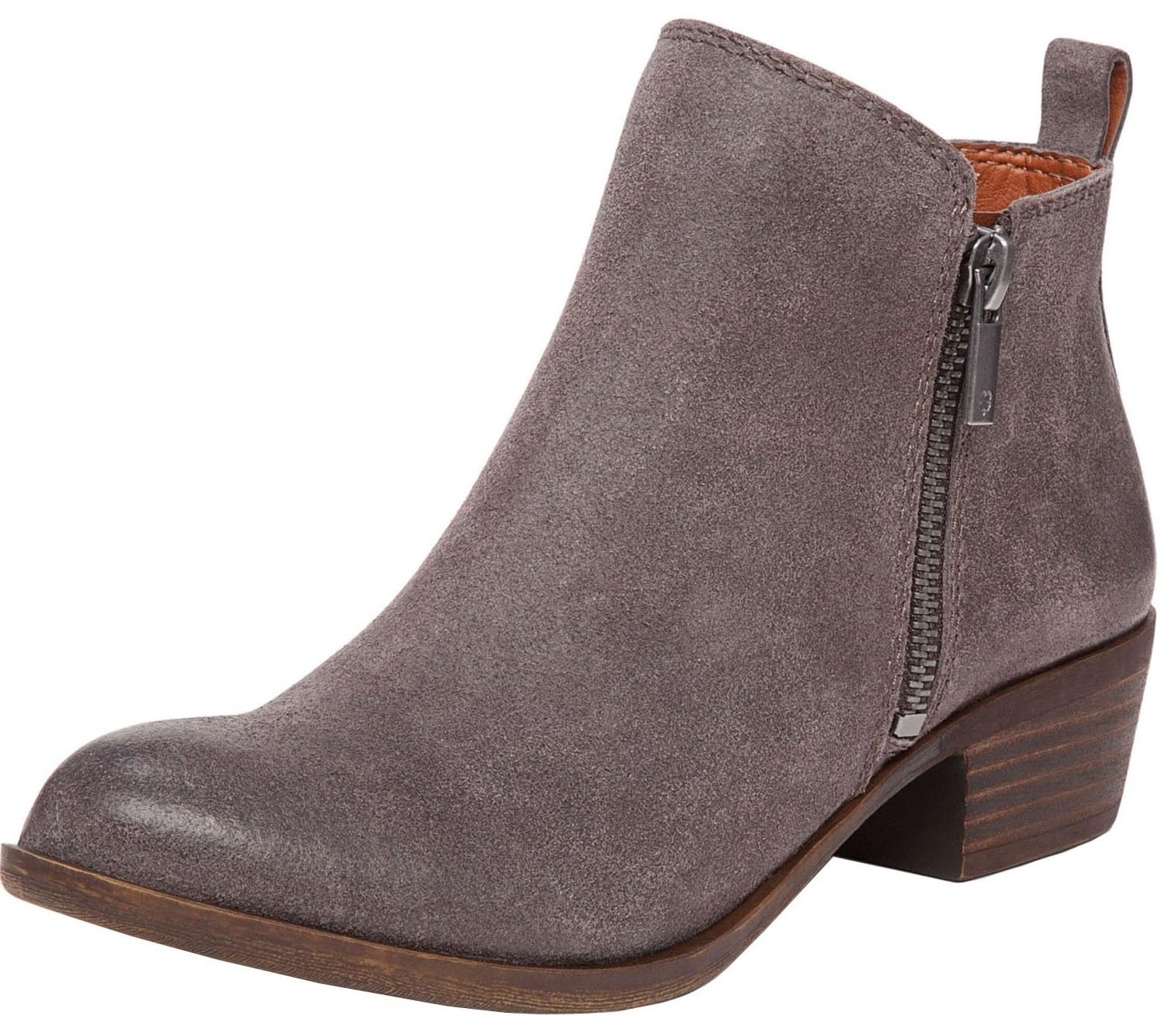 Lucky Brand Women's Basel Ankle Bootie - Stylish Leather Booties for Fall & Winter | Perfect for Office, Date Night & Casual Outfits