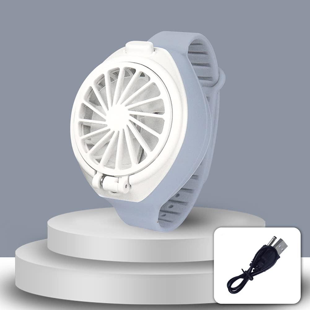 NXX Personal Wrist Fan - Portable USB Rechargeable Mini Fan with 3 Speed Settings, Ultra Quiet Handheld Folding Fan for Outdoor, Office, Travel, Study & Home Use - Perfect for Camping, Gym, Commuting and Hot Weather Cooling