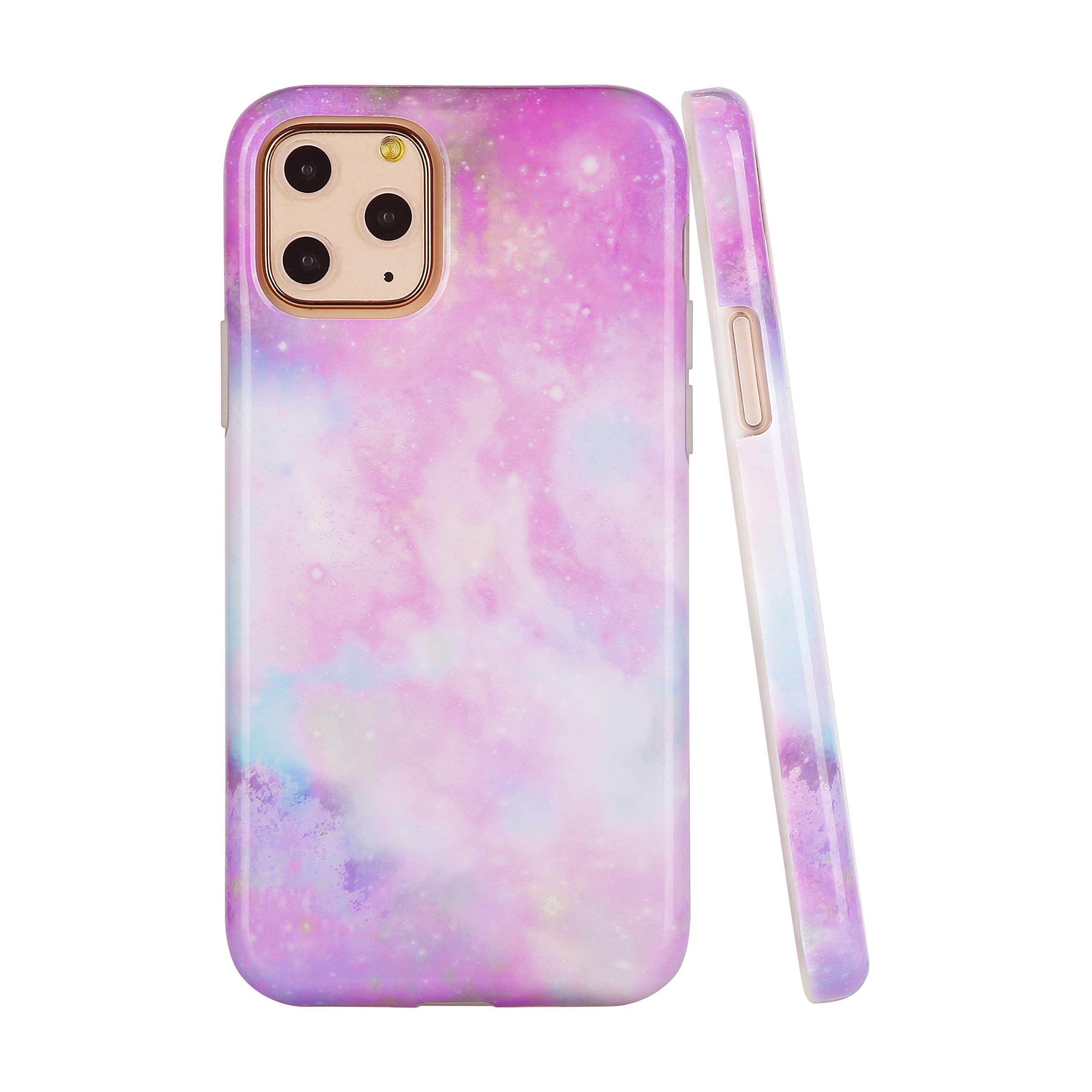 **SunshineCases Marble iPhone 11 Pro Case - Slim, Cute & Protective Phone Cover for Women & Girls | Easy Grip, Unicorn Pink Marble Galaxy Design | Perfect for Everyday Use, Travel & Gift Giving**