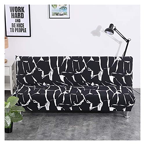 Stretch Sofa Bed Protector - Elastic Armless Couch Cover, Universal Futon Slipcover for Living Room, Removable & Machine Washable (160-190cm) - Perfect for Pets, Kids & Spills Protection