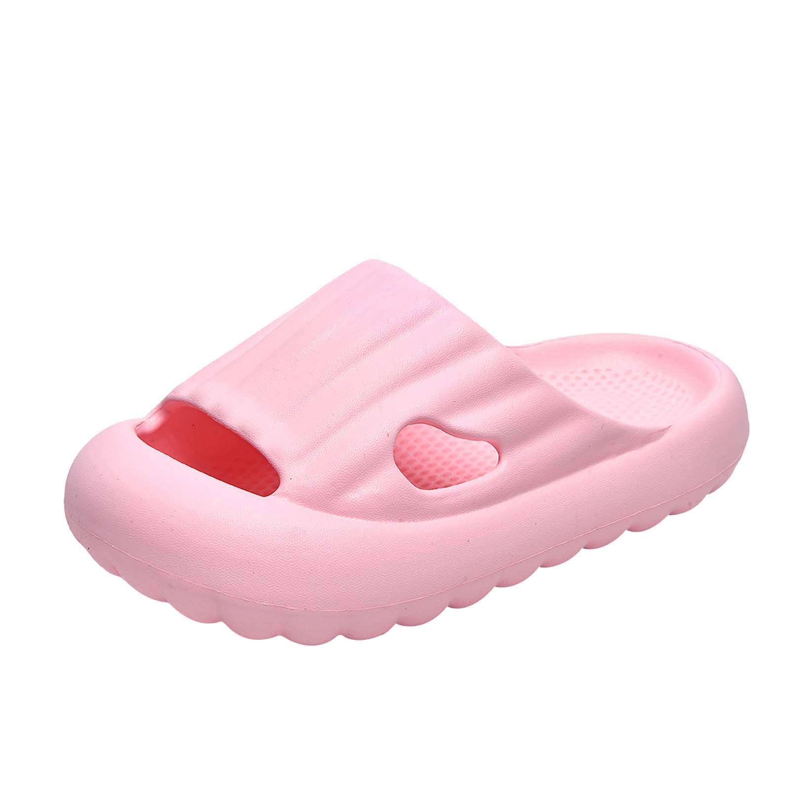 **Boys Girls Pillow Slides Sandals - Thick Sole Massage Slippers for Bathroom, Pool & Beach - Comfortable House Slippers for Kids Indoor & Outdoor Use**