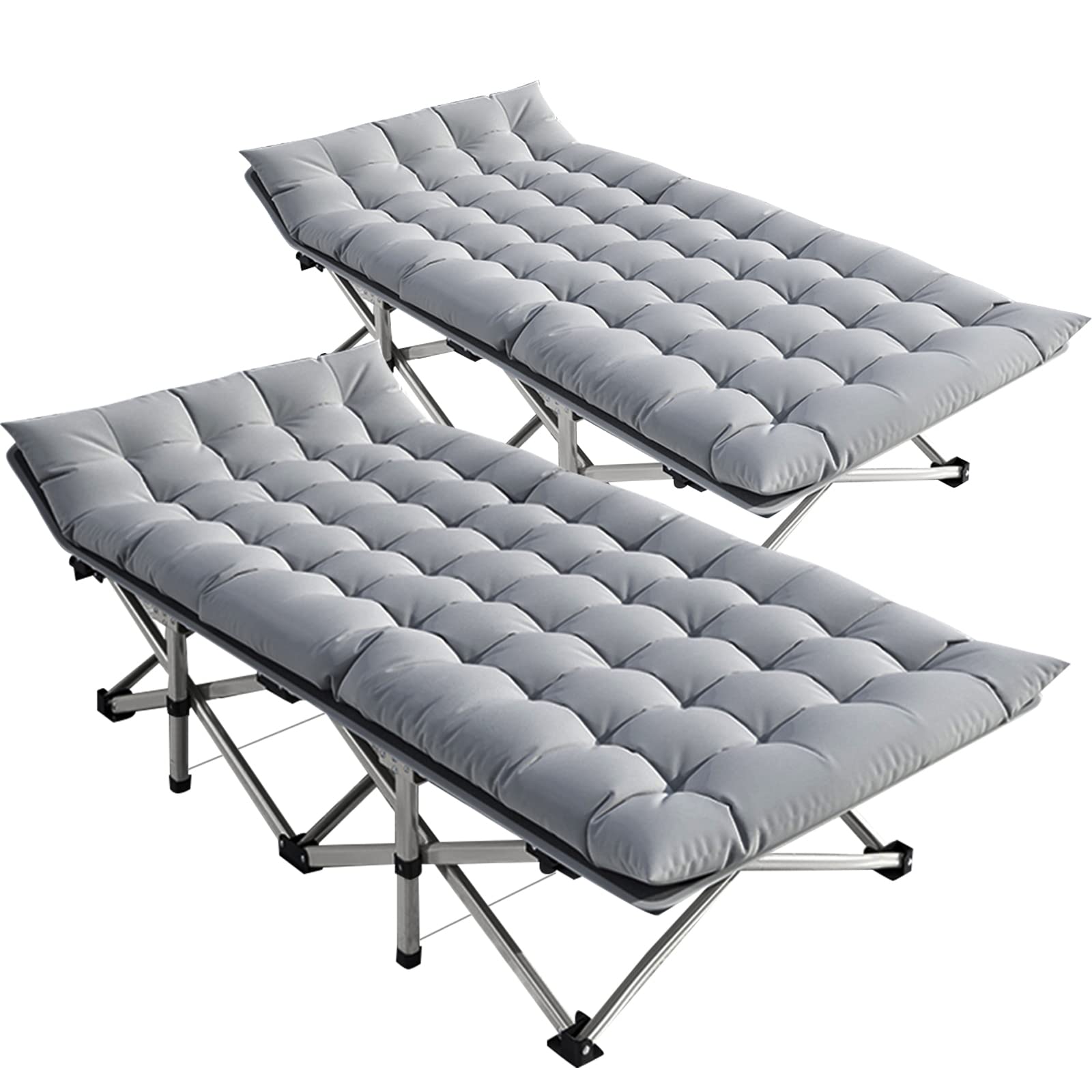 MOPHOTO Folding Cot Bed with Mattress - Portable Adult Camping Cot for Indoor & Outdoor Use, Travel, Camping, Vacation - Perfect for Guest Beds, Emergency Sleeping, and Backyard Relaxation