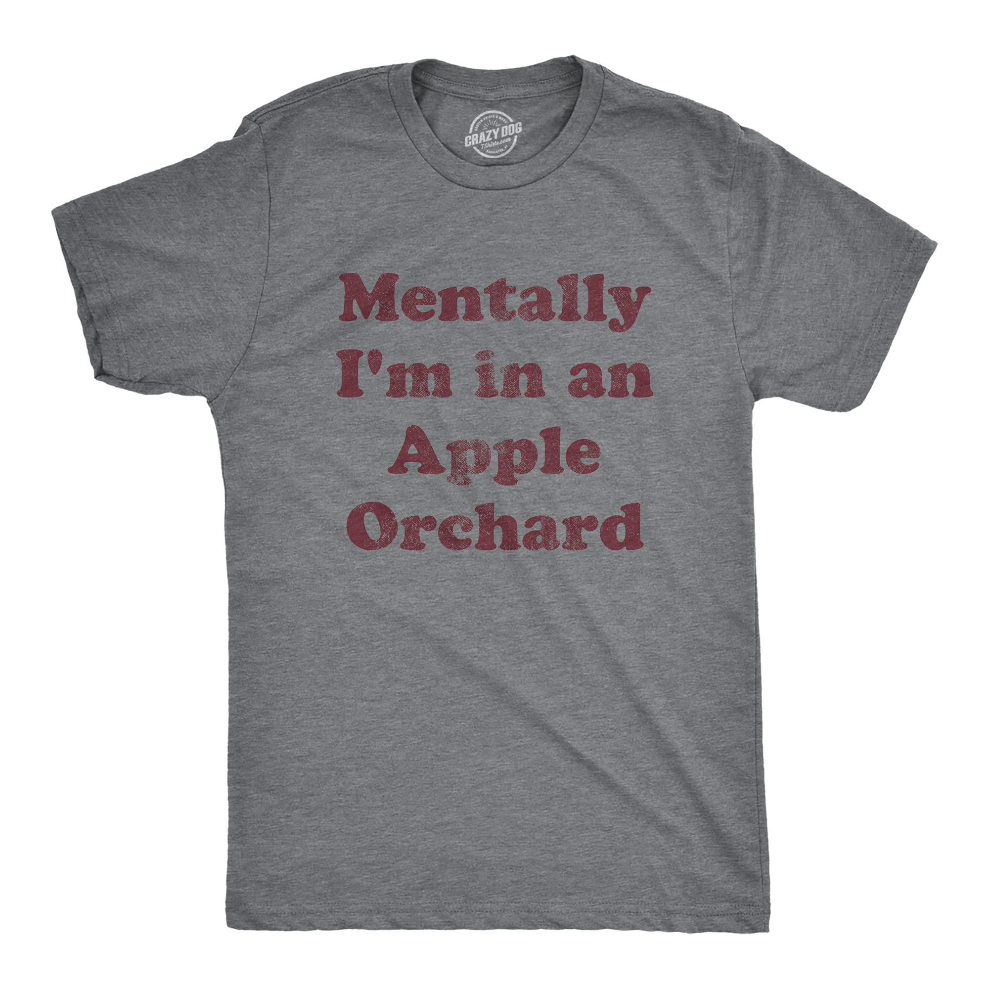 Funny Apple Orchard Graphic T-Shirt for Men | Festive Fall Autumn Cider Tee | Casual Wear & Halloween Costume