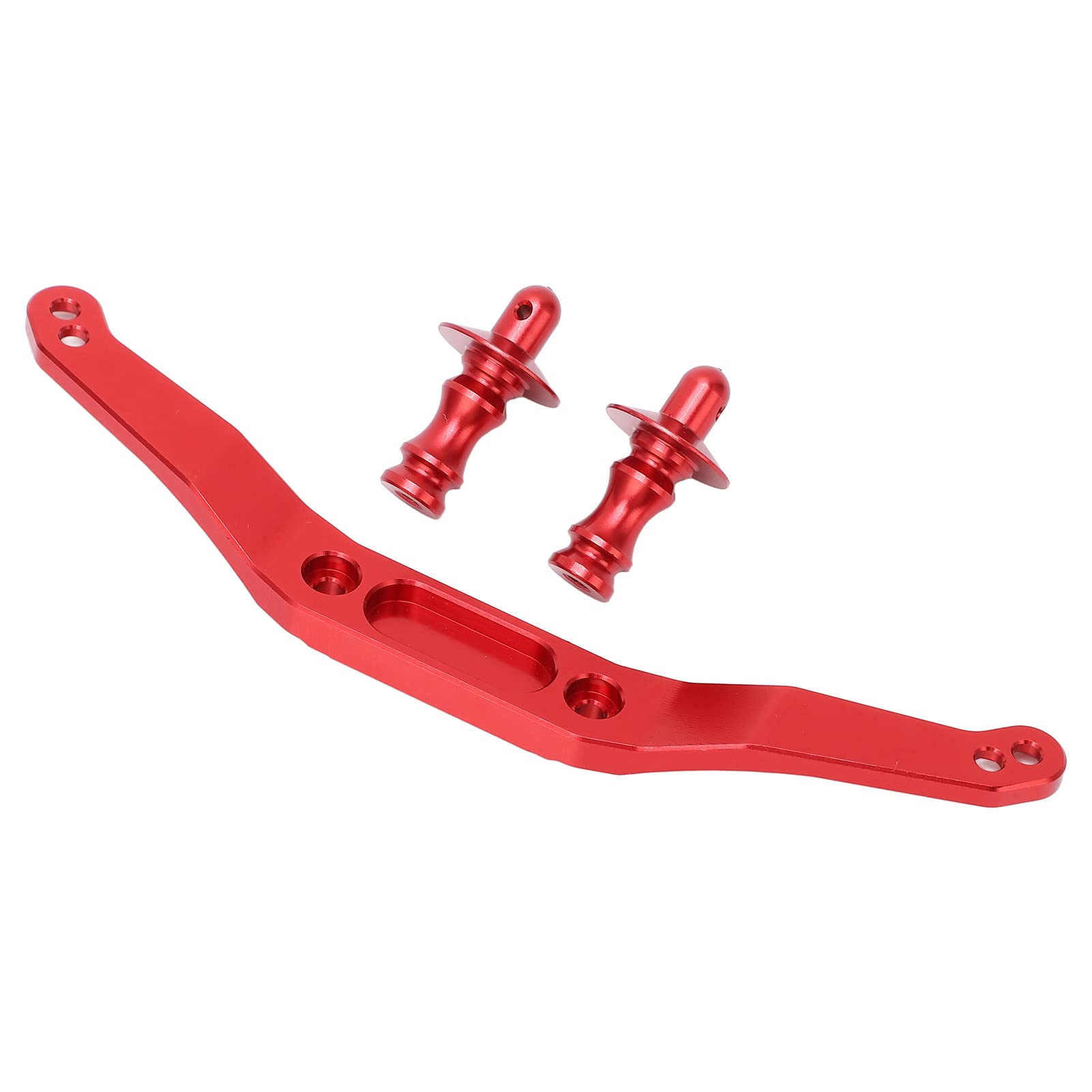 Durable Aluminum Alloy RC Car Front & Rear Body Mount - High Strength Replacement Parts for 1/10 Scale RC Vehicles (Red) | Perfect for Off-Road Racing & Crawler Performance Upgrades