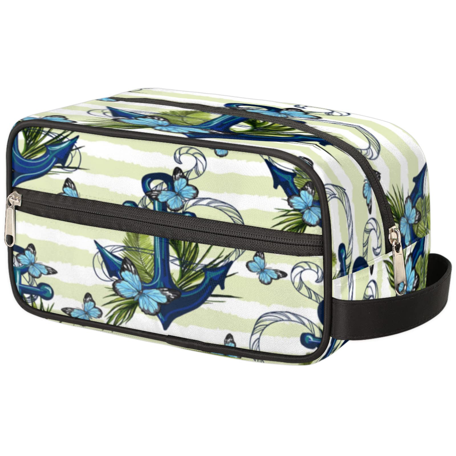 **Anchor Flower Portable Travel Toiletry Bag – Floral Dopp Kit Cosmetic Organizer for Men & Women – Perfect for Makeup, Shower & Shaving Essentials – Ideal for Travel, Gym & Daily Use**