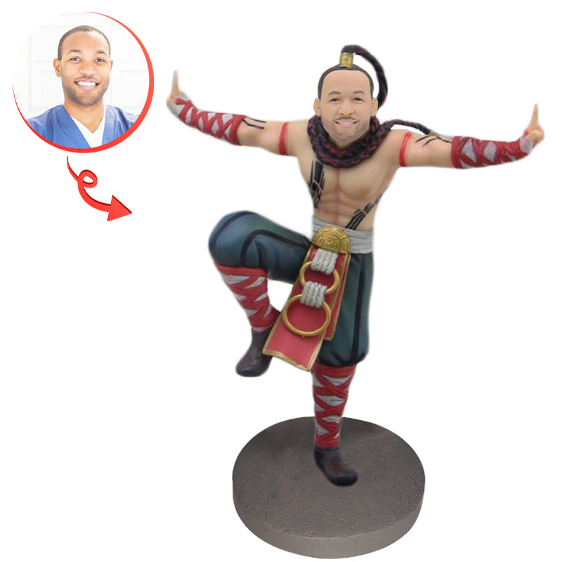 Custom League of Legends Lee Sin Bobblehead - Handmade Collectible for Gamers & LOL Fans - Perfect for Desk Decor, Gaming Room, or Gift for LOL Enthusiasts