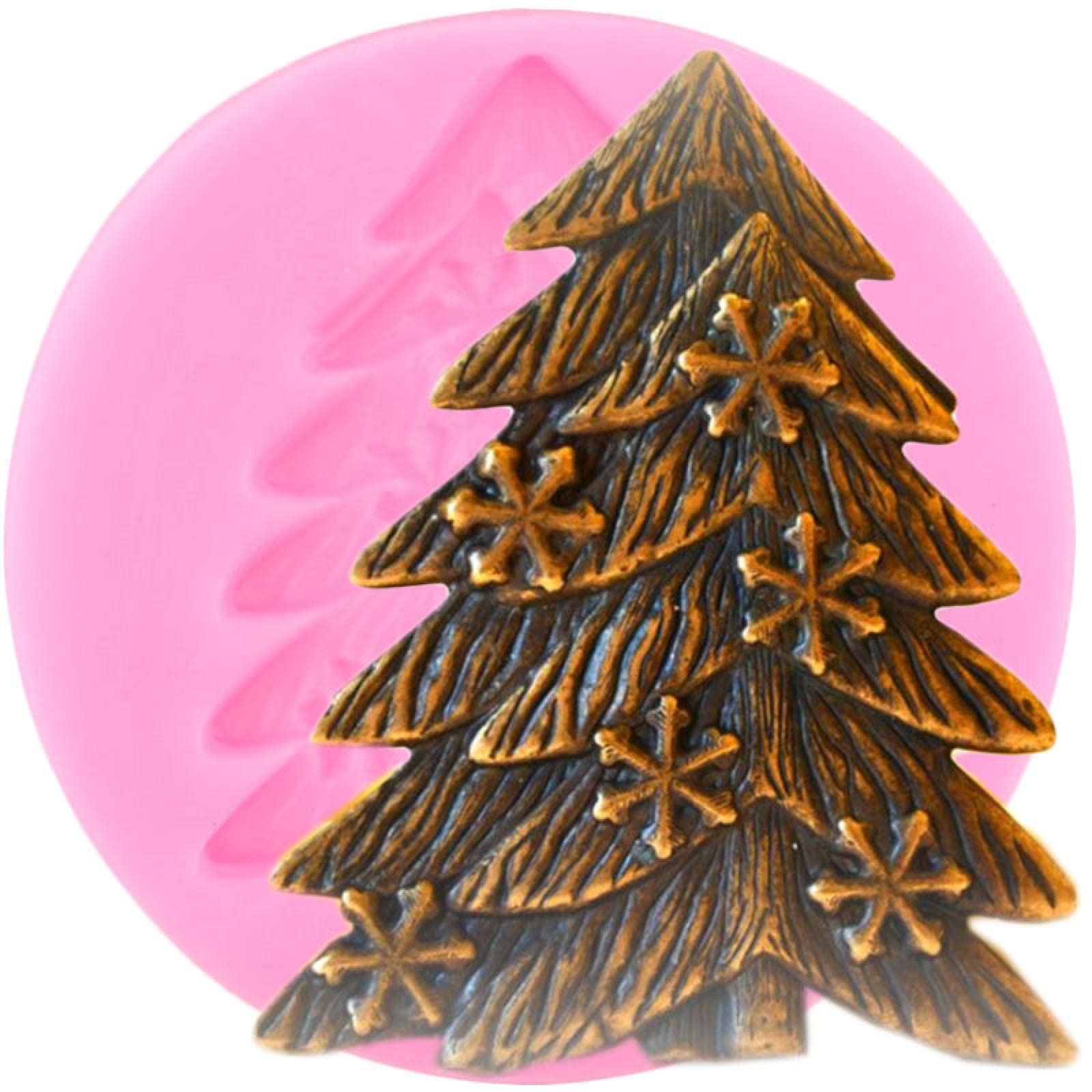Christmas Tree & Snowflake Silicone Molds for DIY Baking - Fondant Cake Decorating Tools, Cookie & Candy Molds, Polymer Clay & Chocolate Molds - Perfect for Holiday Baking, Party Treats & Handmade Gifts