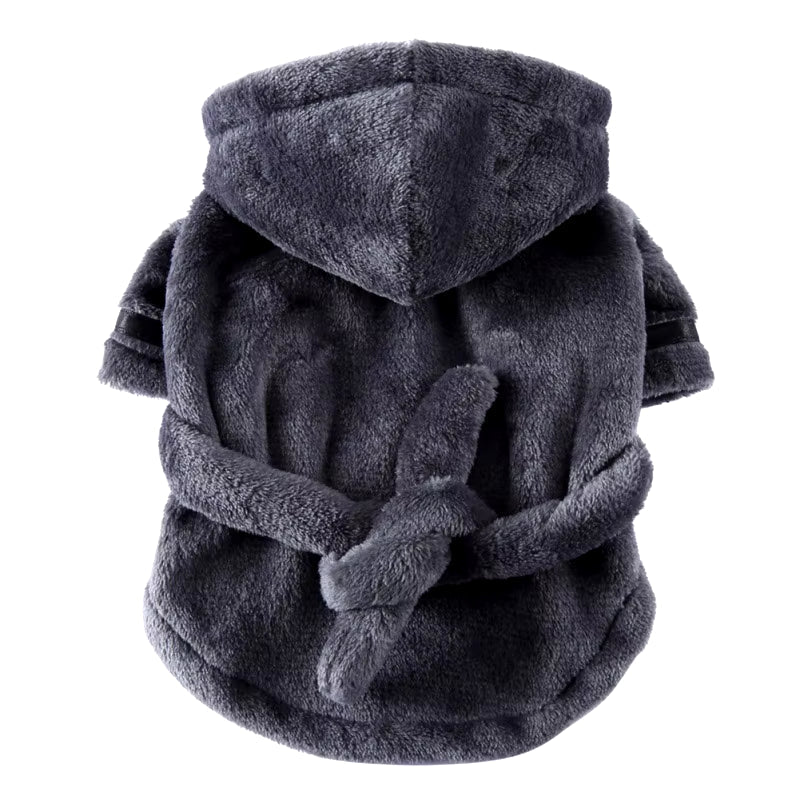 Soft Cotton Hooded Dog Bathrobe - Absorbent Pet Towel Pajama with Hood for Small & Large Dogs - Perfect for Bath Time, Grooming & Relaxing at Home