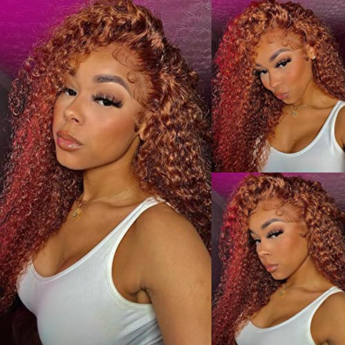 BuLaDou 12A Ginger Brown #30 13x4 HD Transparent Lace Front Wig | 20