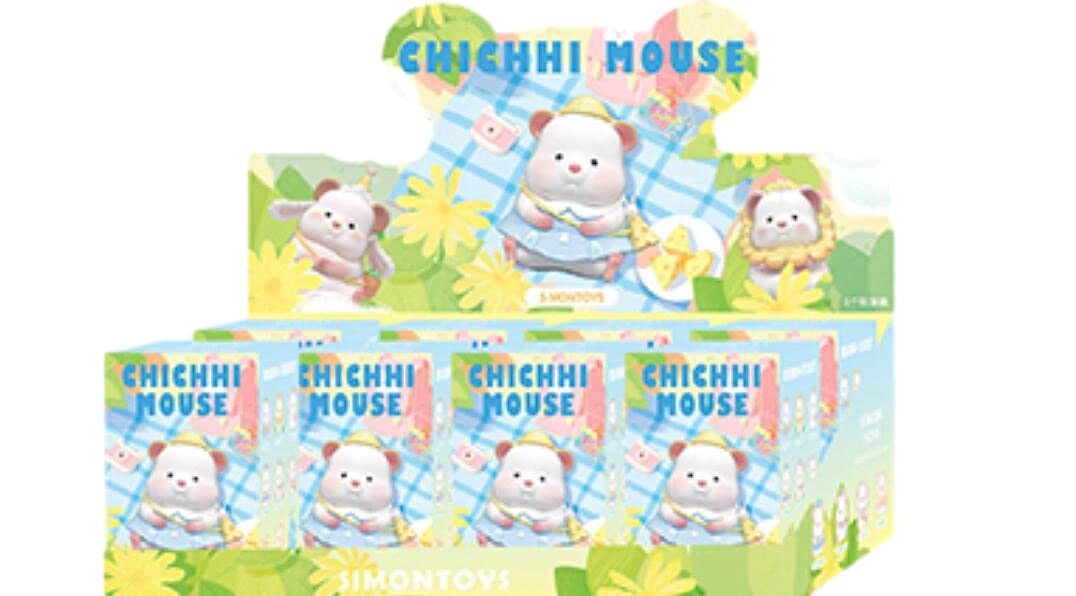 i8 TOYS Simontoys Chichhi Mouse Cute Hamster Blind Box Collectible Figures (8 PC Full Set) - Perfect for Kids' Birthday Gifts, Kawaii Desk Decor & Anime Lover Collections
