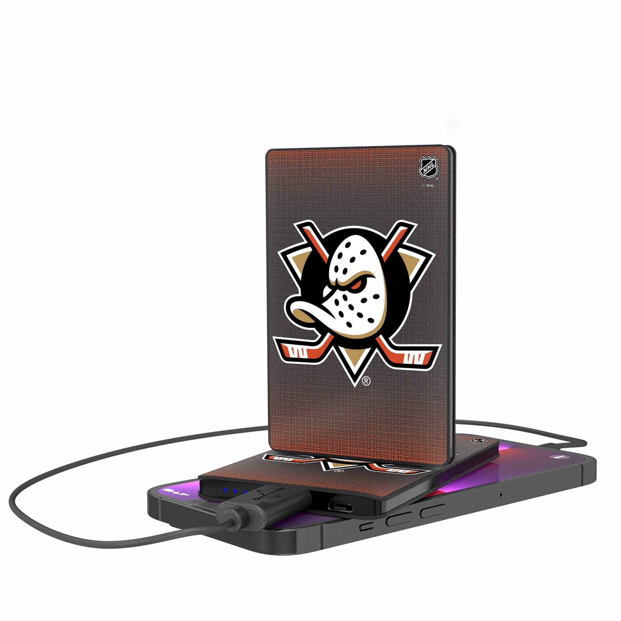 Anaheim Ducks Portable 2500mAh Credit Card Power Bank - Ultra Slim Charger for Travel, Business & Outdoor Adventures