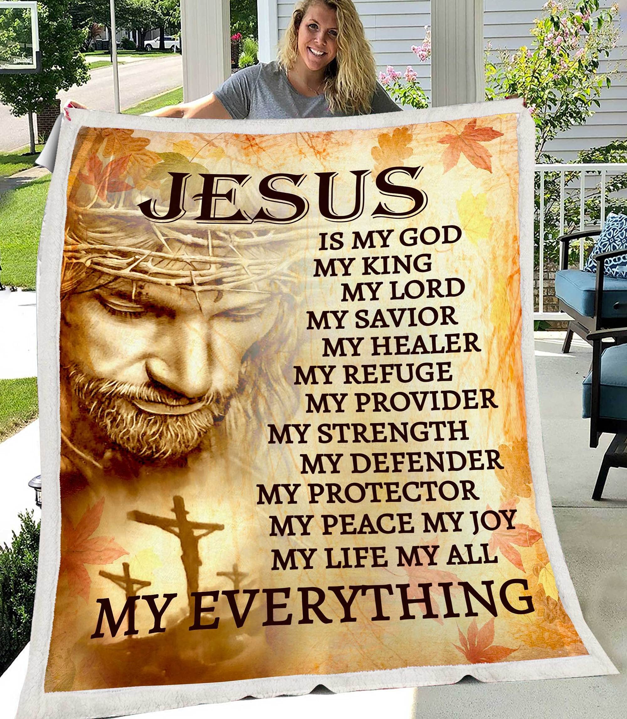 Jesus Blanket - Christian Faith Gift for Christmas & Prayer