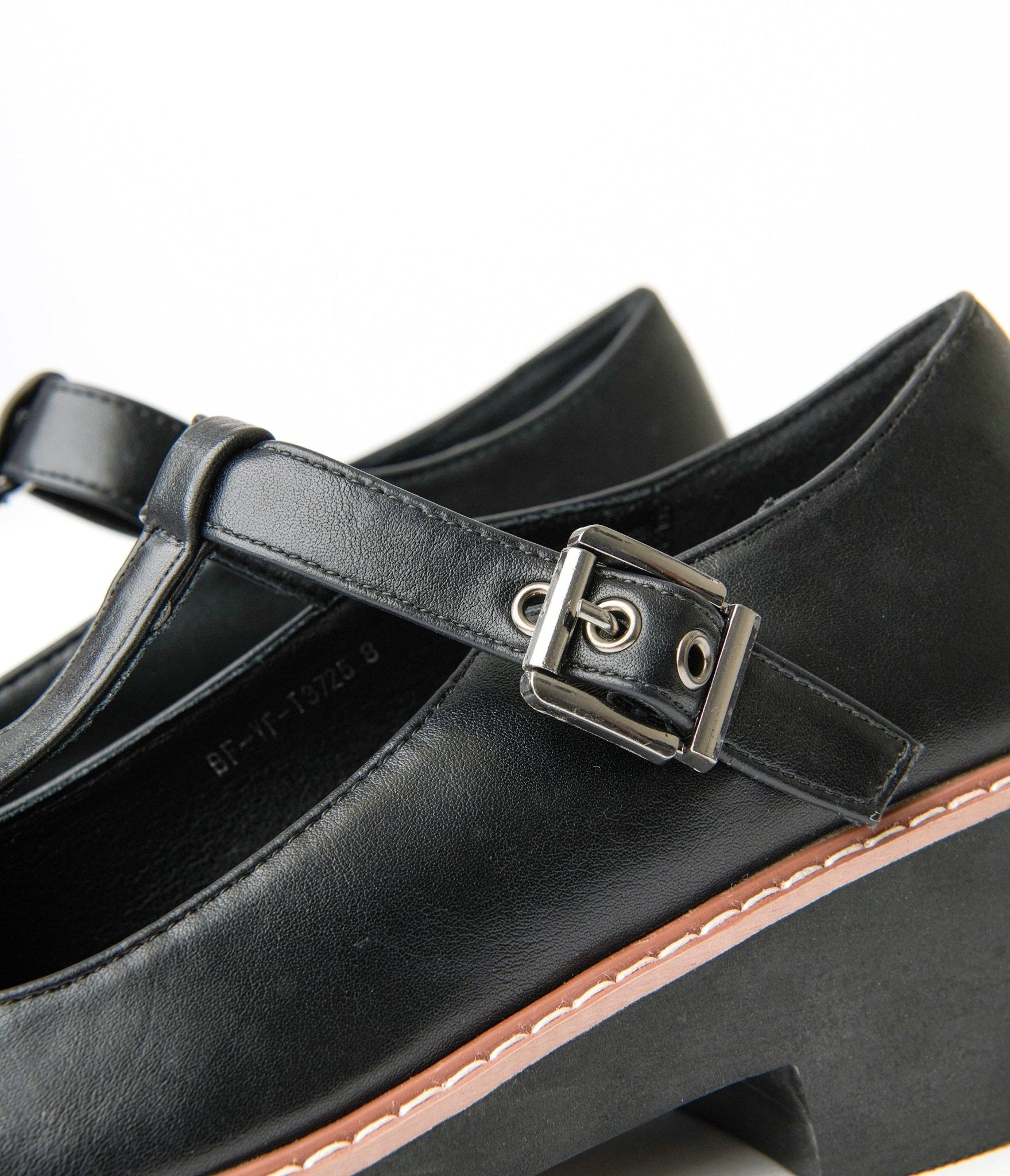 Black Faux Leather Mary Jane Platform Shoes for Women - Stylish & Comfortable Chunky Heels for Work, Party & Everyday Wear