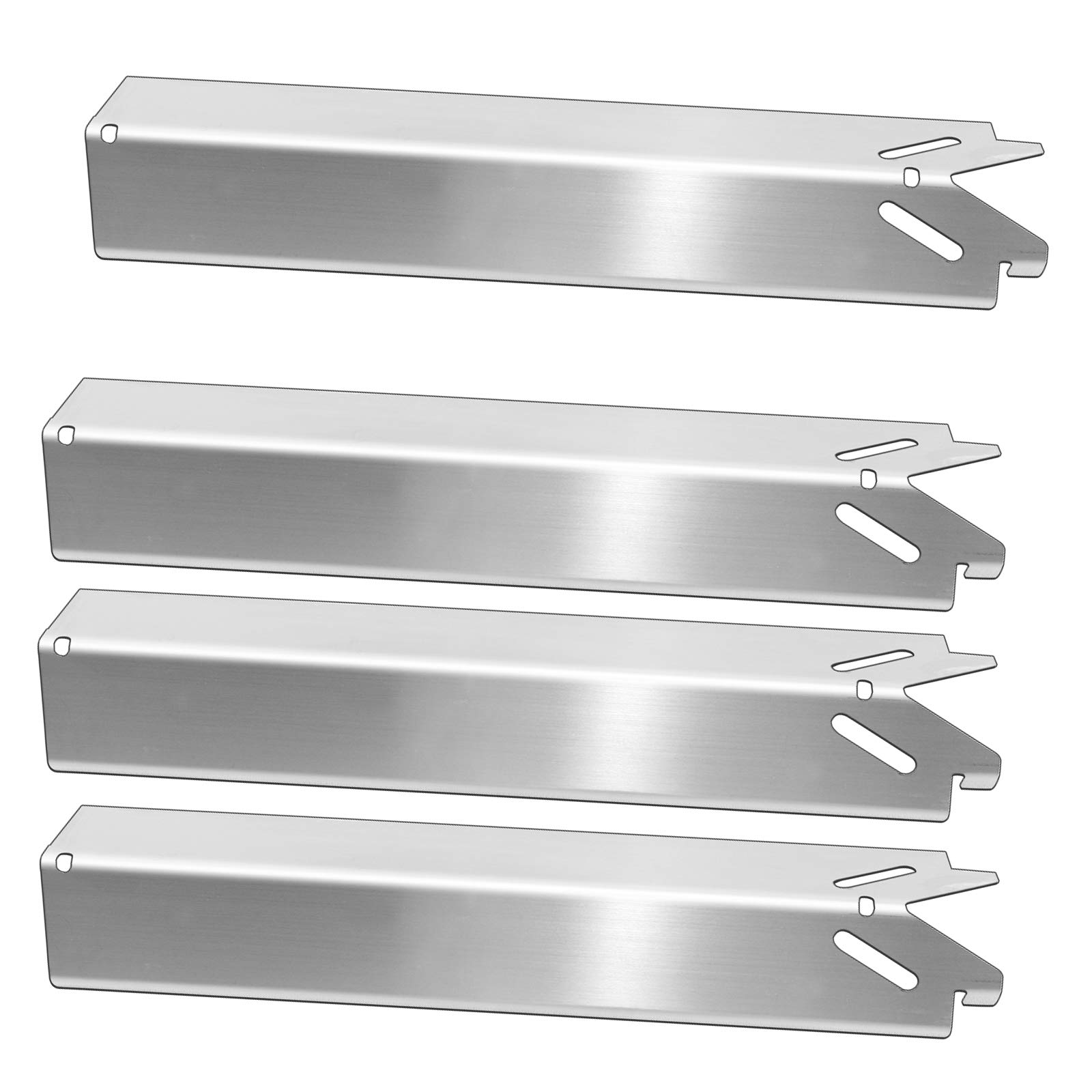 Stainless Steel Heat Plate Shield for Brinkmann 810-4221-S & 810-6420-S Gas BBQ Grill - 4 Pack 14 7/8