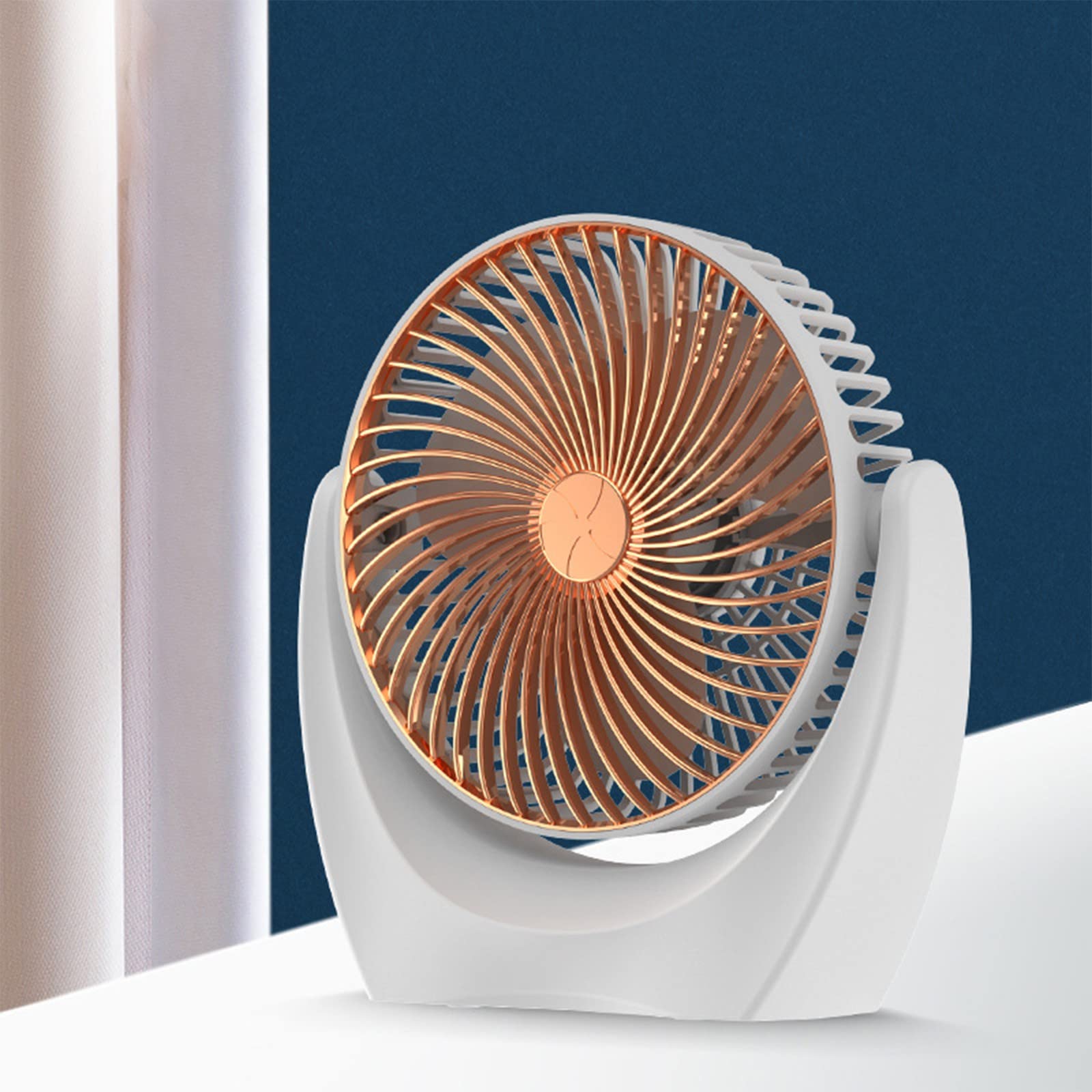 Portable USB Desk Fan - Mini Personal Fan with 360° Rotation for Home, Office, Dorm & Travel | Quiet Cooling Fan for Students, Kids & Adults | Perfect Gift Idea for Summer & Hot Weather Use