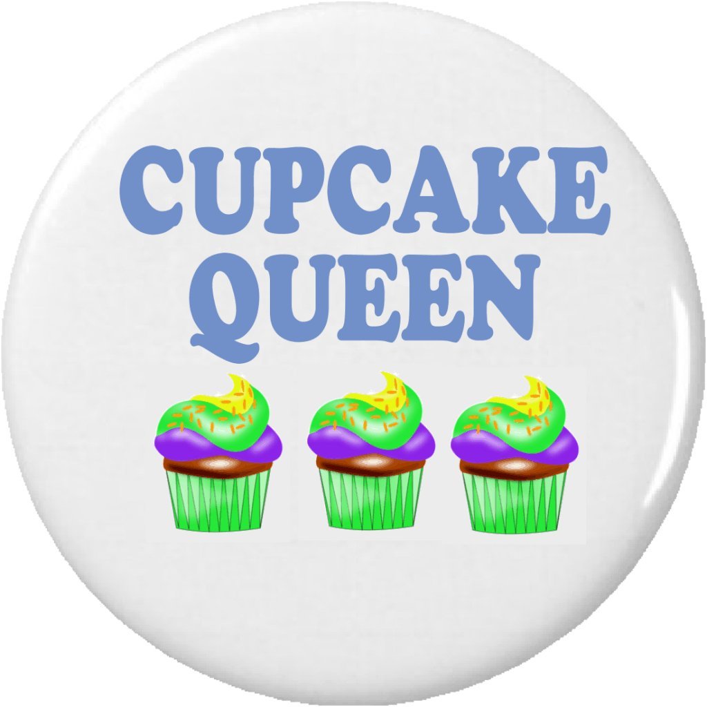 Cupcake Queen Pinback Button - Cute Cupcake Baking Pin for Bakers & Dessert Lovers - Perfect for Aprons, Hats, and Baking Gifts