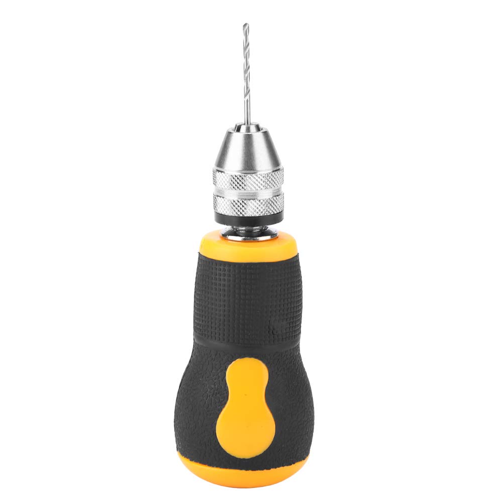 90mm Micro Hand Drill Tool - High Precision Portable Drill Set with 10pcs Bits for Plastic & Wood Drilling | DIY Crafts, Jewelry Making, Model Building
