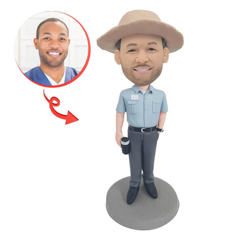 Personalized Handheld Thermal Cup with Bobblehead - Custom Gift for Dad | Perfect for Office, Travel & Father's Day
