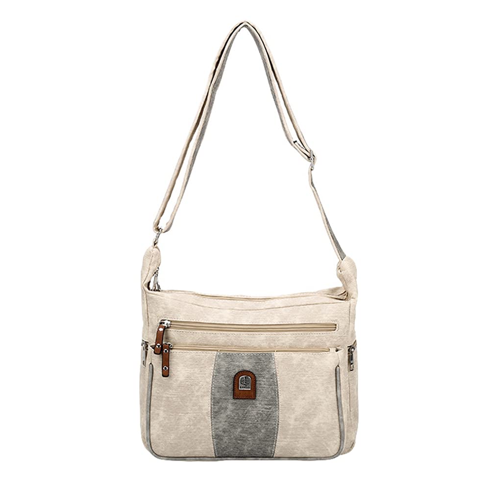 FETION Canvas Laptop Messenger Bag - Stylish Single-Shoulder Briefcase for Work & Travel