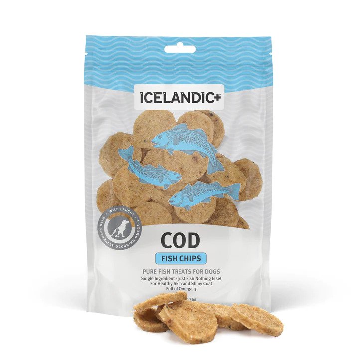 Premium Cod Fish Skin Chips for Dogs - All-Natural, Grain-Free Dog Treats for Training & Dental Health - Perfect for Small, Medium & Large Breeds - Great for Rewards, Chewing & Fresh Breath