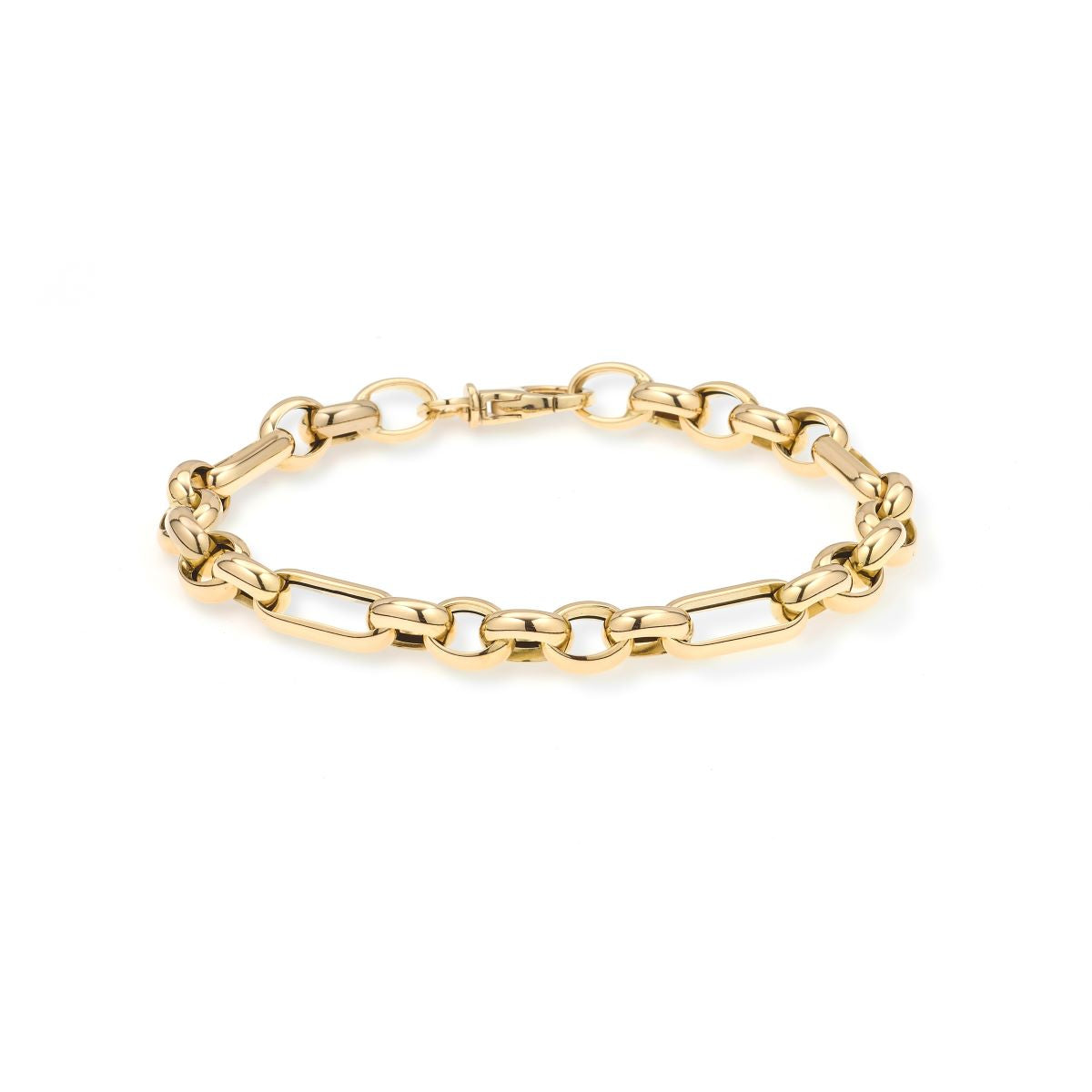Stylish Mixed Rolo Cable Chain Bracelet for Women - Trendy Gold & Silver Layered Jewelry - Perfect for Daily Wear, Parties & Gifts