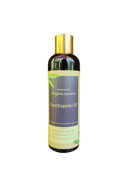 Wrightia Tinctoria Oil (Danthapala Oil) - 200ml - Natural Hair & Skin Care for Dryness & Scalp Health - Perfect for Ayurvedic Massage & Aromatherapy