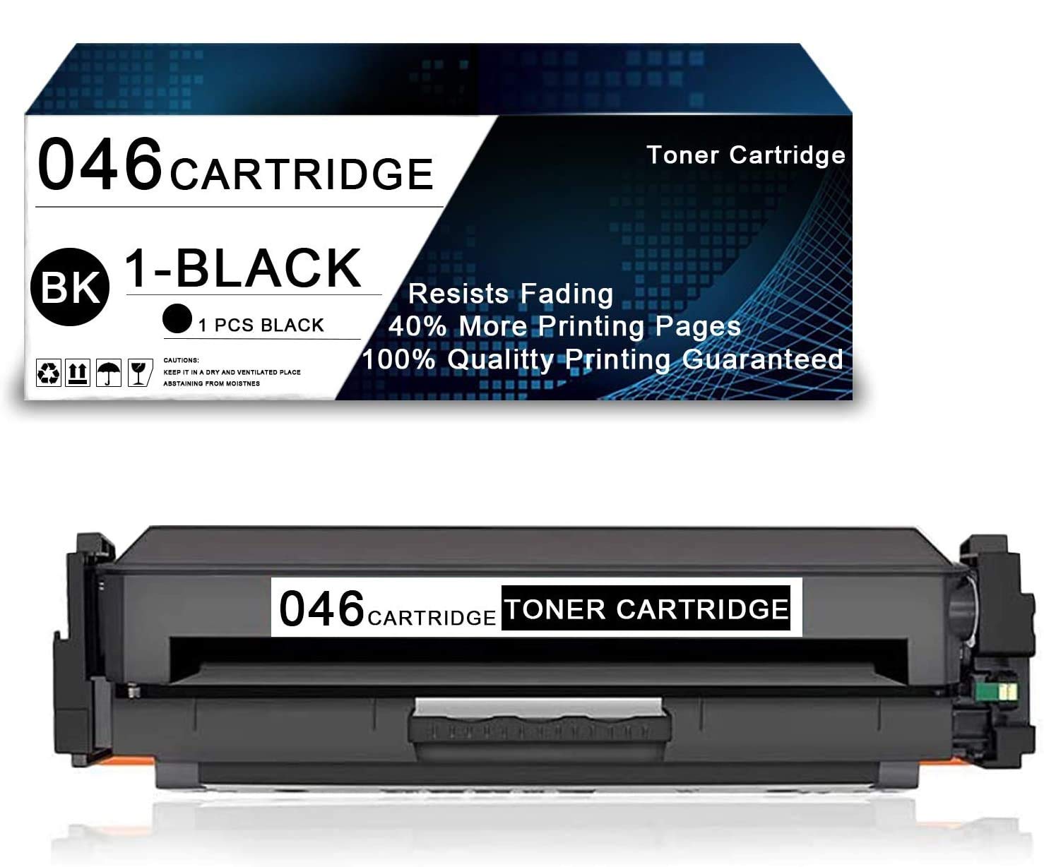 Canon 046 Black Toner Cartridge Replacement - Compatible with LBP654Cdw, MF735Cdw, MF731Cdw, MF733Cdw Printers | High-Yield Printing for Office & Home Use