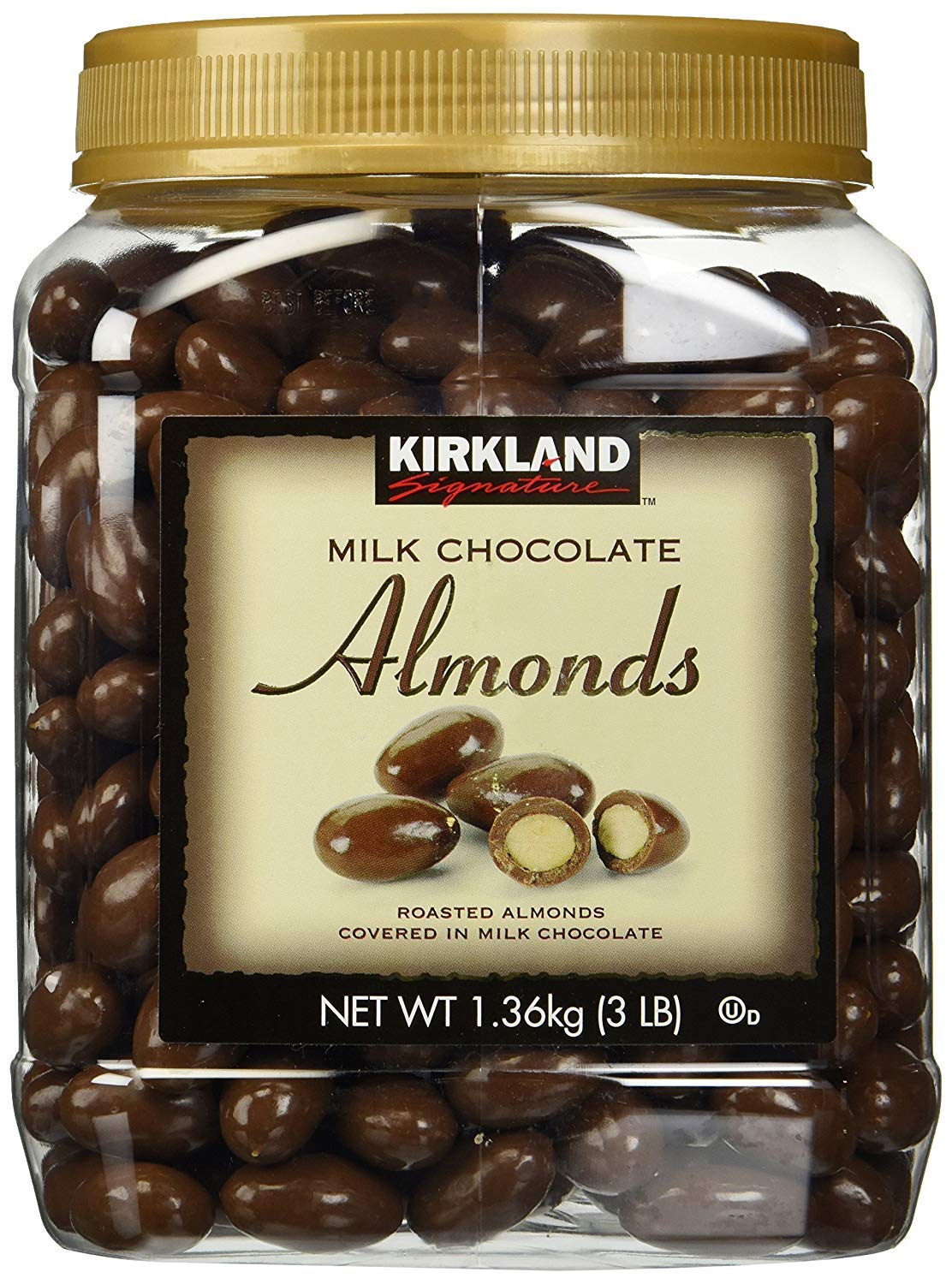 Kirkland Signature Milk Chocolate Covered Roasted Almonds - 48oz (4 Pack) | Premium Chocolate Snacks for Parties, Gifts & Healthy Desserts