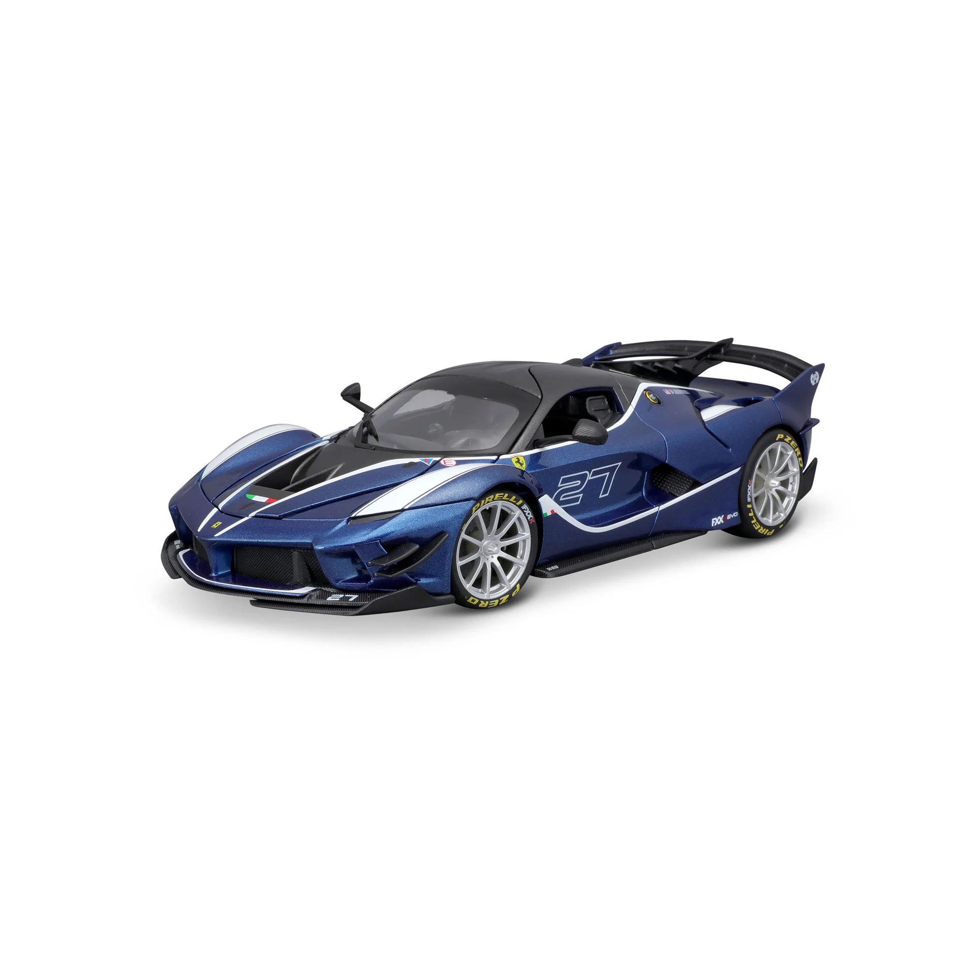 Bburago 1:18 Scale Ferrari FXX K EVO #27 Blue Die-Cast Model Car – High-Quality Collectible Toy for Racing Fans & Display (Perfect for Gifts, Home Decor, and Car Enthusiasts)